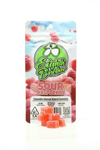 Sour Raspberry Gummies 10 pack (100mg)